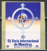 Sello Viñeta  BARCELONA 1983, Autoadhesivo, 51 Feria De Muestras ** - Plaatfouten & Curiosa