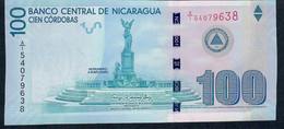 NICARAGUA P208 100 CORDOBAS With Date 2007 But ISSUED In 2012 #A/1 Signature 23 COMMEMORATIVE  100 Years Cordoba  UNC. - Nicaragua