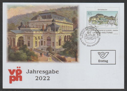 2022 - ÖSTERREICH - Sonderbeleg / FDC / Jahresgabe "UNESCO-Welterbe, Baden / Hirtenberg" - S.Scans (unesco, Hirtenbg) - Storia Postale