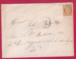 GUERRE SIEGE DE PARIS N°36 ETOILE R MONTAIGNE POUR PARIS 30 DEC 1870 LETTRE COVER - Oorlog 1870