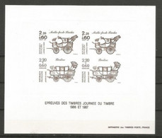 France - Epreuve De Luxe - Malle-Poste Briska Et Berline - Timbres 2410 Et 11, 2468 Et 2469 - Pruebas De Lujo