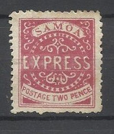 Samoa      2   Pence  Rose  Non émis      Neuf   (  *  )    B/TB   Voir Scans   Soldes ! ! ! - Samoa