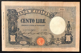 100 LIRE AZZURRINO FASCIO 09 04 1928 BIGLIETTO Naturale RARO E DI BELLA PRESENZA Bb LOTTO 3897 - 100 Liras