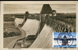 74630 Germany, Maximum 2013, Mohnetalsperre,  Barrage, Dam,   Architecture,  Vintage Card - Maximumkarten (MC)