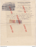 Au Plus Rapide Timbre Fiscal Manufacture Chaussures Grégoire Fougères 4 Mai 1920 - Lettres & Documents