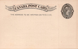 CANADA :1894: Post Card - Queen Victoria – 1 Cent - Postal Stationery On Command (= REPIQUÉ) : @§ ..., ..., THOURET, ... - 1860-1899 Règne De Victoria