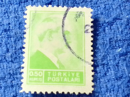 TÜRKİYE- 1942-44-   0.50K  PRESİDENT İNÖNÜ DAMGALI - Gebraucht