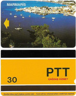 Turkey - Alcatel - PTT - 2nd Series (9mm) 1991-1992, S-19 - Marmaris, 30U, Used - Türkei