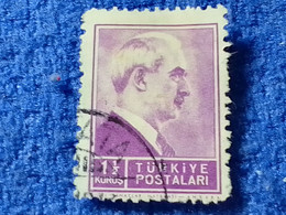 TÜRKİYE- 1942-44-  1.50K  PRESİDENT İNÖNÜ DAMGALI - Gebraucht
