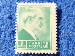 TÜRKİYE- 1942-44-  2K  PRESİDENT İNÖNÜ DAMGALI - Used Stamps