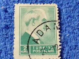 TÜRKİYE- 1942-44-  2K  PRESİDENT İNÖNÜ DAMGALI - Used Stamps