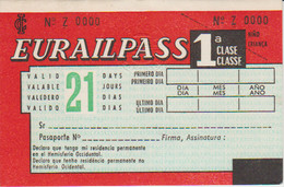 Portugal - CP - Caminhos De Ferro - Eurorailpass - Europa