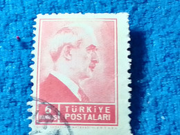 TÜRKİYE- 1942-     6K  PRESİDENT İNÖNÜ DAMGALI - Gebraucht