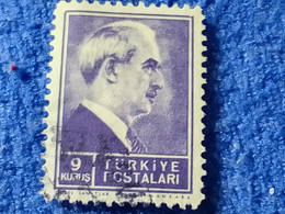 TÜRKİYE- 1942-     9K  PRESİDENT İNÖNÜ DAMGALI - Gebraucht