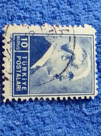 TÜRKİYE- 1942-     10K  PRESİDENT İNÖNÜ DAMGALI - Used Stamps