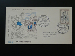 FDC Ed. ROC Lutte Wrestling 1958 Quimper 29 Finistère Ref 97235 - Wrestling