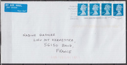 ROYAUME-UNI   Enveloppe Avec 4 Timbres  2nd Bleu  De PLYMOUTH   Année  ? - Lettres & Documents