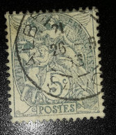 N° 111, Dos De L'ange Brouillé - Used Stamps