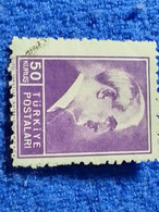 TÜRKİYE- 1942-     50K  PRESİDENT İNÖNÜ DAMGALI - Used Stamps