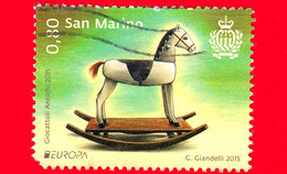 SAN MARINO - Usato - 2015 - Europa - Antichi Giocattoli - Cavallo A Dondolo  - 0.80 - Vedi ... - Oblitérés