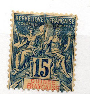 GUINEE --1892--Colonies Française  15c - N° 6  NEUF--gomme D'origine Avec Trace De Charnière ..cote  17€ .....à Saisir - Nuevos