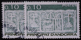 ANDORRE FR 1983 N°317*2 Oblitérés - 0.10F VERT - ECU PRIMITIF - USED - Usati