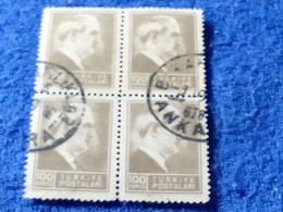 TÜRKİYE- 1942-     100 KURUŞ   PRESİDENT İNÖNÜ DAMGALI - Used Stamps
