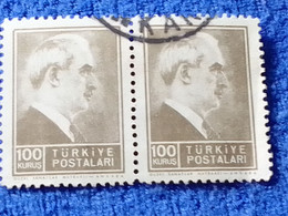 TÜRKİYE- 1942-     100 KURUŞ   PRESİDENT İNÖNÜ DAMGALI - Used Stamps