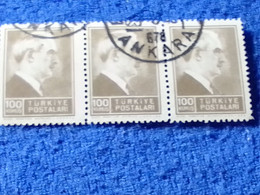 TÜRKİYE- 1942-     100 KURUŞ   PRESİDENT İNÖNÜ DAMGALI - Gebraucht