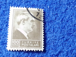 TÜRKİYE- 1942-     100 KURUŞ   PRESİDENT İNÖNÜ DAMGALI - Used Stamps