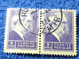 TÜRKİYE- 1942-     9K  PRESİDENT İNÖNÜ DAMGALI - Gebruikt