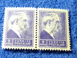 TÜRKİYE- 1942-     9K  PRESİDENT İNÖNÜ DAMGALI - Used Stamps