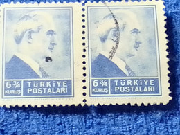 TÜRKİYE- 1942-     6.50K  PRESİDENT İNÖNÜ DAMGALI - Used Stamps