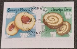 SCHWEDEN SUÈDESWEDEN SUECIA SVERIGE 2013 COOKIES SET 2V USED ON PAPER MI 2941-2 SN 2710A+B YT 2917-8 SG 2836-7 - Used Stamps