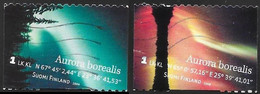 SUOMI FINLAND 2009 NORTHERN LIGHTS SET 2V USED MI 1993-4 SNI 1341B+C YT 1959+61 SG 1972-3 - Gebruikt