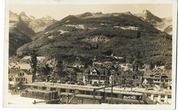 BUCHS: Bahnhof Mit Zug, Foto-AK ~1925 - Buchs