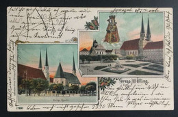 AK Litho Gruss Aus ALTÖTTING Bayern Kapelle Kapellenplatz Gestempelt Altötting 1903 - Altötting