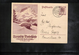 Germany / Deutschland 1936 Olympic Games Garmisch-Partenkirchen Interesting Postcard - Inverno1936: Garmisch-Partenkirchen