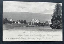 Lignières - Eglise Et Hotel Beau Séjour - Lignières