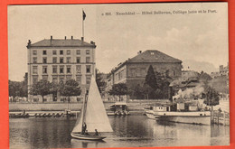 ZUI-11  Neuchâtel Hôtel BEllevue, Collège Latin Et Le Port.  Carte Bous A 891.  NC - Neuchâtel