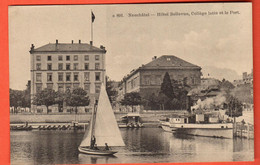 ZUI-11  Neuchâtel Hôtel Bellevue, Collège Latin Et Le Port.  Carte Bous A 891.  NC - Neuchâtel