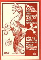 ZUI-20  5ème Salon Du Club Des Cartophiles Toulouse Midi Pyrénées. Avril 1986 ART NOUVEAU Jugenstil  Dessin De Samson NC - Collector Fairs & Bourses