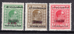 Yugoslavia Kingdom 1933 Mi#269-271 Mint Hinged - Ongebruikt