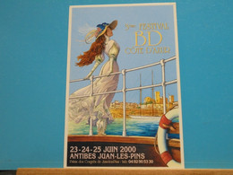 Carte Postale 3e Festival BD Côte D'Azur Illustrée Par Vicomte 2000 - Other & Unclassified