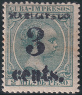 1899-645 CUBA USA OCCUPATION 1899 PUERTO PRINCIPE. 5ª ISSUE. 3c S. 2ml. FORGUERY. - Sonstige & Ohne Zuordnung