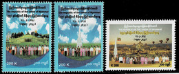 MYANMAR 2022 Mi 528-530 75th ANNIVERARY OF UNION DAY MINT STAMPS ** - Myanmar (Burma 1948-...)