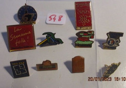 SUPER AFFAIRE A PRIX CASSE !!! LOT 548 : Lot De 10 Pin's TOUS DIFFERENTS En Très Bon état Mais SANS Les Attaches - Lots