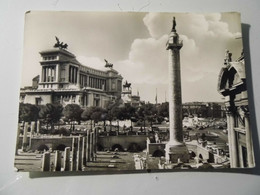 Cartolina Viaggiata "ROMA Altare Della Patria E Colonna Traiana"  Timbro Pubblicitario MAROZZI 1962 - Altare Della Patria