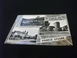 Saluti Da VARESE LIGURE Vedutine PULLMAN CASTELLO MONASTERO LIGURIA ANNULLO TORZA LA SPEZIA - Souvenir De...