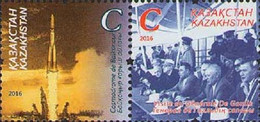 2016 0624 Kazakhstan Space The 50th Anniversary Of General De Gaulle’s Visit To Baikonur MNH - Kazakhstan